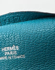 HERMÈS Chvre Mysore Bastia Verso Teal Blue Coin Purse
