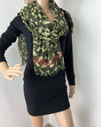 LOUIS VUITTON Green TAKASHI MURAKAMI Monogramouflage Shawl Stole Scarf
