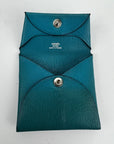HERMÈS Chvre Mysore Bastia Verso Teal Blue Coin Purse