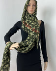 LOUIS VUITTON Green TAKASHI MURAKAMI Monogramouflage Shawl Stole Scarf