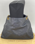 LOUIS VUITTON Artsy MM Monogram Empreinte Infini Blue Tote Hand Bag