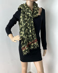 LOUIS VUITTON Green TAKASHI MURAKAMI Monogramouflage Shawl Stole Scarf