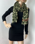 LOUIS VUITTON Green TAKASHI MURAKAMI Monogramouflage Shawl Stole Scarf