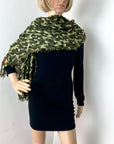 LOUIS VUITTON Green TAKASHI MURAKAMI Monogramouflage Shawl Stole Scarf