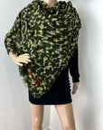 LOUIS VUITTON Green TAKASHI MURAKAMI Monogramouflage Shawl Stole Scarf