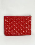 Chanel Patent Quilted Medium Cosmetic Case Dark Pink