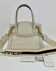 GUCCI Linea Medium Totem Web Stripped Yellow Butterfly Top Handle Bag Preowned