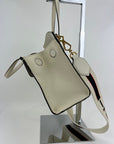 GUCCI Linea Medium Totem Web Stripped Yellow Butterfly Top Handle Bag Preowned