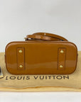 LOUIS VUITTON Vernis Alma BB Rose Velours M91585 Hand Shoulder Bag Pre owned