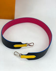 LOUIS VUITTON Epi Bandouliere Leather Shoulder Strap Black Pink Yellow