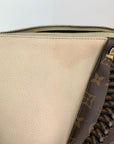 Louis Vuitton Monogram Braided V Tote MM White Leather Shoulder Hand Bag