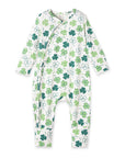Shamrock Zip Romper – Convertible Cuff Bamboo Irish Sleeper