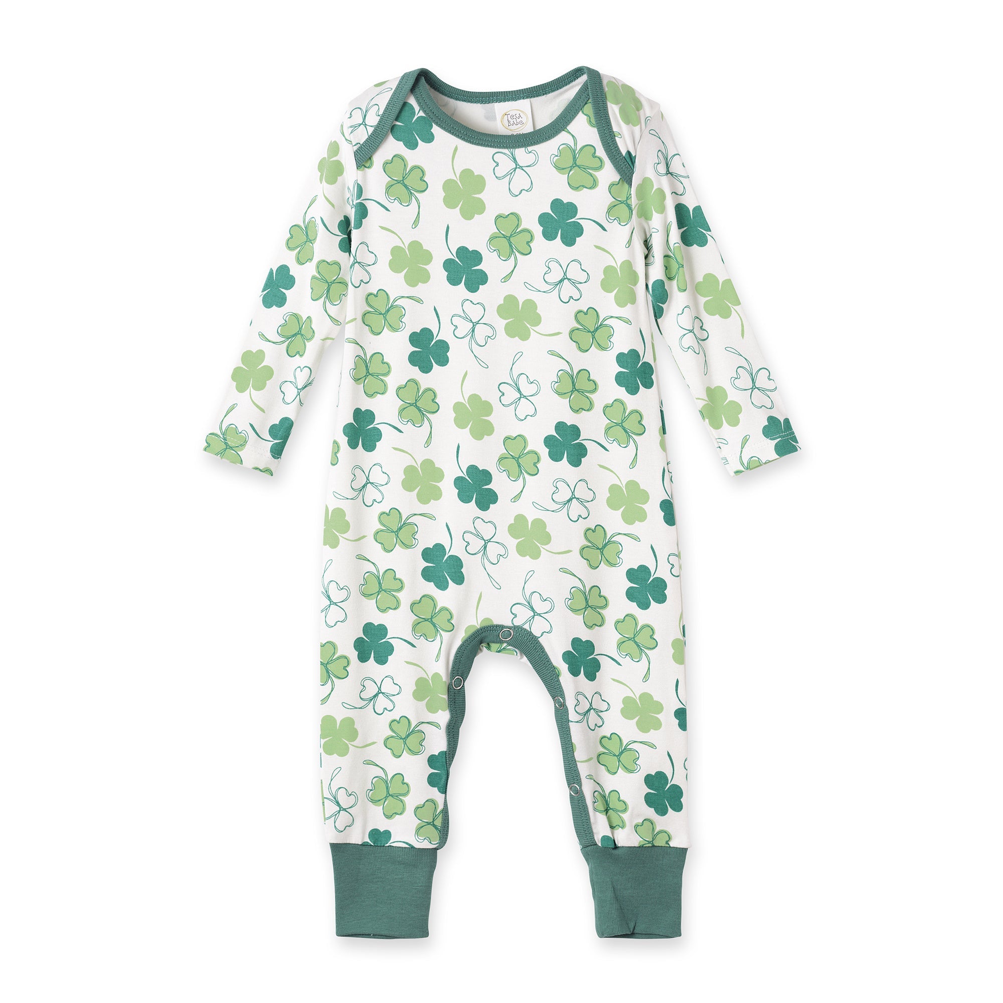 Shamrock Bamboo Baby Romper – Soft &amp; Eco-Friendly Irish Gift