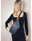 Louis Vuitton Damier Colbart orange Race Discovery Bumbag Sling Bag