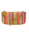 Joy Susan Multi Woven Straw Mini Wristlet Crossbody