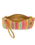 Joy Susan Multi Woven Straw Mini Wristlet Crossbody