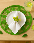 Leaf Medallion Handwoven Iraca Placemat