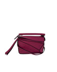 Loewe Calfskin Mini Crimson Puzzle Crossbody Hand Bag