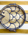 Fish Round Handwoven Decorative Iraca Tray