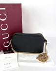 Gucci GG Marmont Super Mini lack Calfskin Crossbody Bag