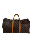 Louis Vuitton Keepall 55 Monogram Canvas Duffle Bag Luggage