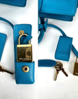 Saint Laurent Sac De Jour Blue Leather Crossbody Hand Bag