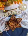 Star Flower Handwoven Iraca Napkin Ring
