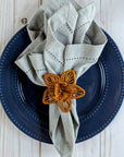 Star Flower Handwoven Iraca Napkin Ring