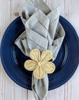 Daisy Handwoven Iraca Napkin Ring