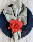Christmas Orchid Handwoven Iraca Napkin Ring