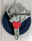 Heart Handwoven Iraca Napkin Ring