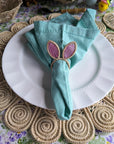 Easter Bunny Ears Handwoven Iraca Napkin Ring