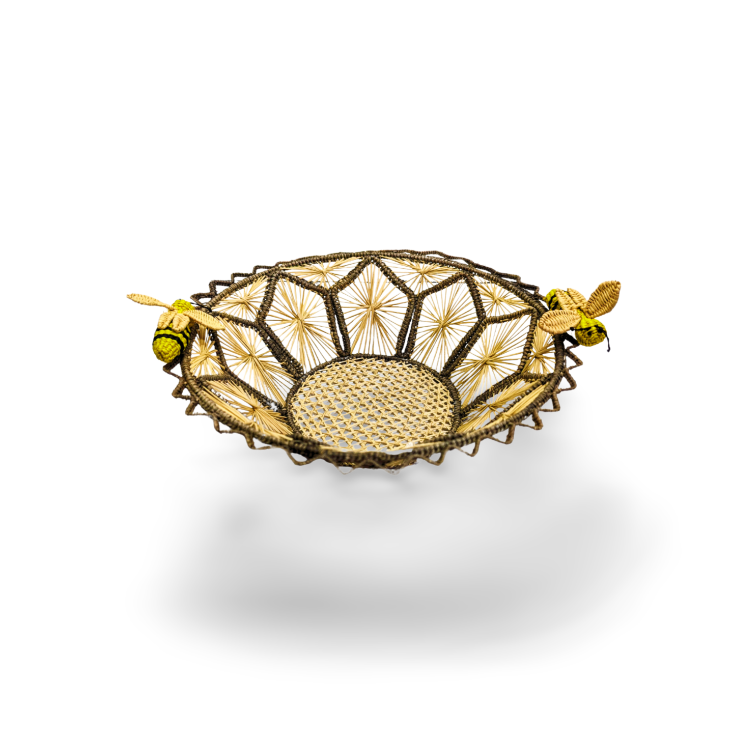 Busy Bees Handwoven Iraca Basket