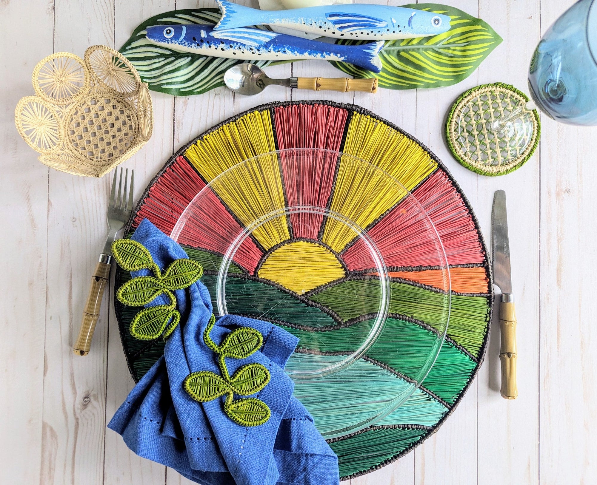 Sunrise Handwoven Iraca Placemat
