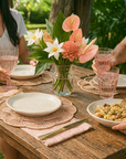 Petal Perfection Handwoven Iraca Placemat