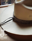 Spotted Hair-on-Hide Leather Hat Band Only w/ Turquoise Slab 950f