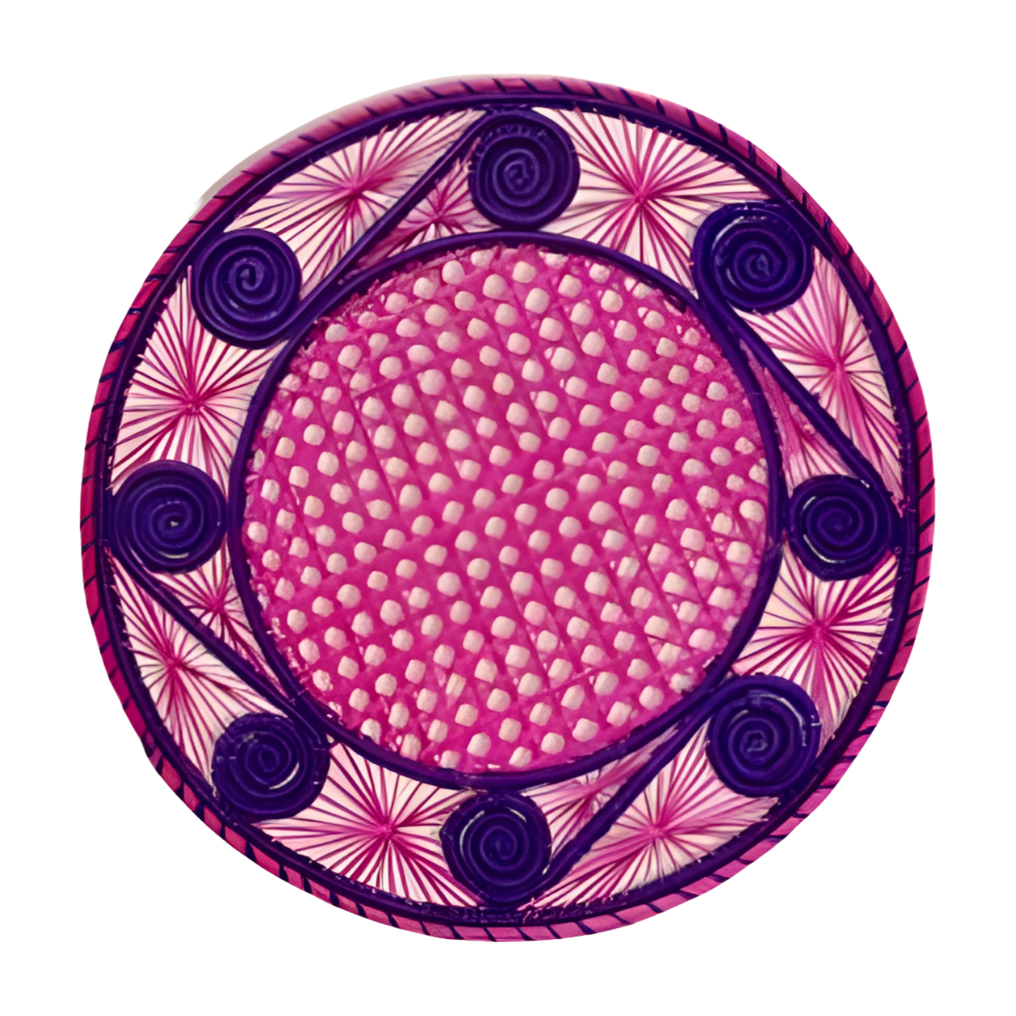 Passion Bloom Caracol Handwoven Iraca Placemat - Lilly Pulitzer inspired style
