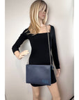 Louis Vuitton Pochette Voyage MM Taiga Dark Blue Leather Hand Bag Limited Edition