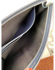 Louis Vuitton Pochette Voyage MM Taiga Dark Blue Leather Hand Bag Limited Edition