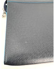 Louis Vuitton Pochette Voyage MM Taiga Dark Blue Leather Hand Bag Limited Edition