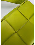 BOTTEGA VENETA Intrecciato Mini Cassette Lime Green Lambskin Crossbody Bag