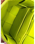 BOTTEGA VENETA Intrecciato Mini Cassette Lime Green Lambskin Crossbody Bag