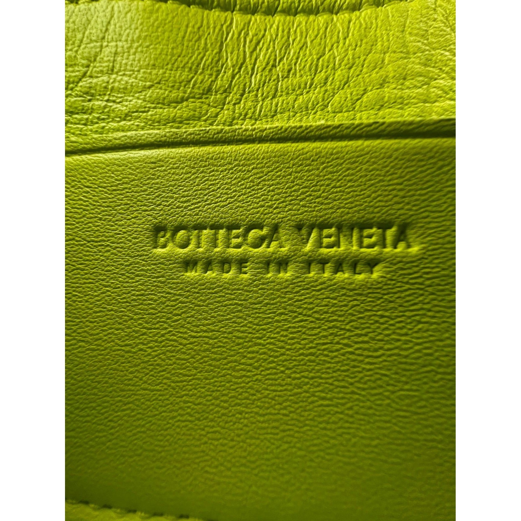 BOTTEGA VENETA Intrecciato Mini Cassette Lime Green Lambskin Crossbody Bag