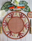 Coral Coastal Handwoven Iraca Placemat