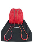 Chanel Aged Calfskin Quilted Small Gabrielle Red Backpack