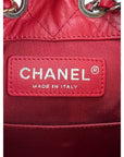 Chanel Aged Calfskin Quilted Small Gabrielle Red Backpack