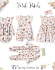 Petal Patch Baby Girl Romper – Bamboo One-Piece with Eyelet
