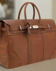 Brunello Cucinelli men's brown leather TRAVEL BAG ITALY