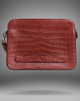 Dolce & Gabbana Bordeaux Croc Leather Briefcase