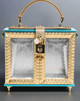 Dolce & Gabbana Turquoise Miss Dolce Top Handle Bag